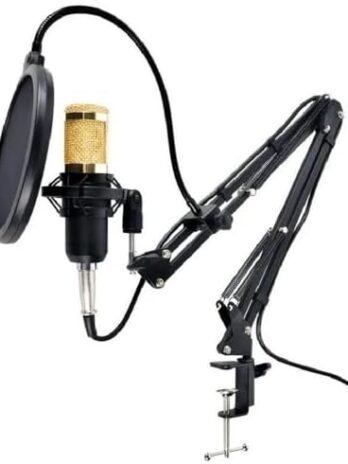 Kit Microfone Estúdio BM800 + Pop Filter + Aranha + Braço Articulado 813 – Lorben