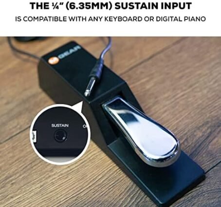 Pedal de sustentação universal M Audio SP 2 com ação em estilo piano para teclados MIDI - Image 4
